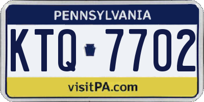 PA license plate KTQ7702