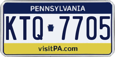 PA license plate KTQ7705
