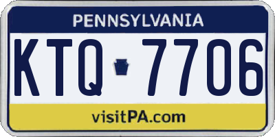PA license plate KTQ7706