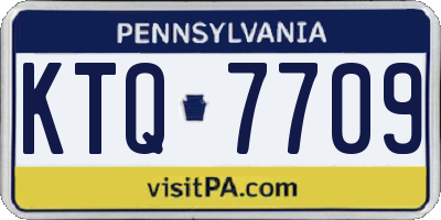 PA license plate KTQ7709