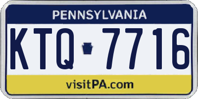 PA license plate KTQ7716