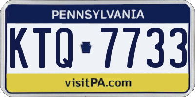 PA license plate KTQ7733