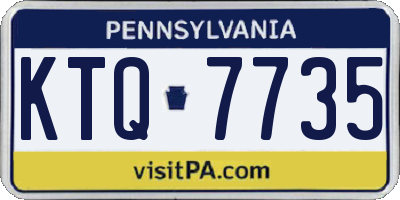PA license plate KTQ7735