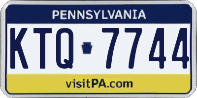 PA license plate KTQ7744