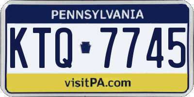 PA license plate KTQ7745