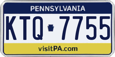 PA license plate KTQ7755