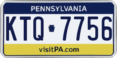 PA license plate KTQ7756