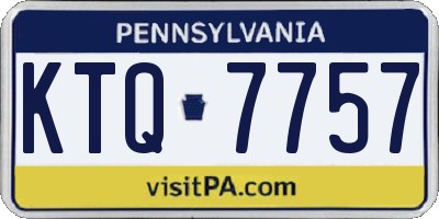 PA license plate KTQ7757