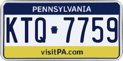 PA license plate KTQ7759