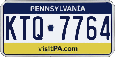 PA license plate KTQ7764