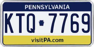 PA license plate KTQ7769