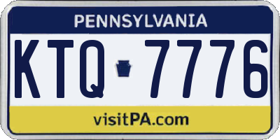 PA license plate KTQ7776