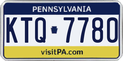 PA license plate KTQ7780