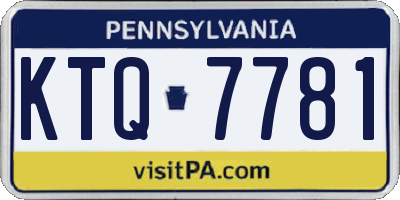 PA license plate KTQ7781