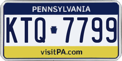 PA license plate KTQ7799