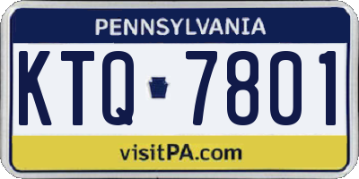 PA license plate KTQ7801