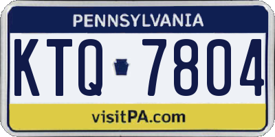 PA license plate KTQ7804
