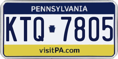 PA license plate KTQ7805