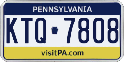 PA license plate KTQ7808