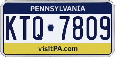 PA license plate KTQ7809