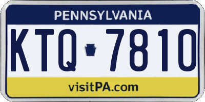 PA license plate KTQ7810