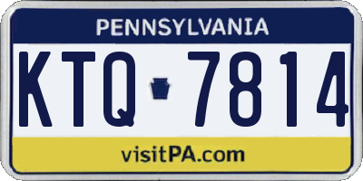 PA license plate KTQ7814