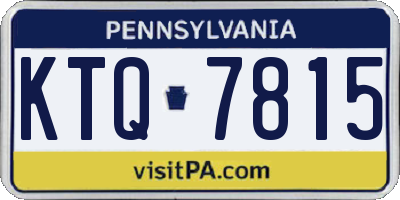 PA license plate KTQ7815