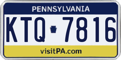PA license plate KTQ7816