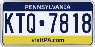 PA license plate KTQ7818
