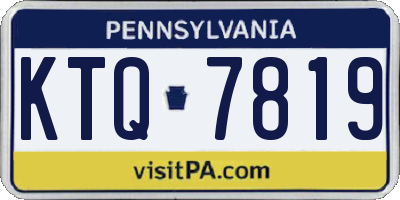PA license plate KTQ7819