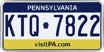 PA license plate KTQ7822
