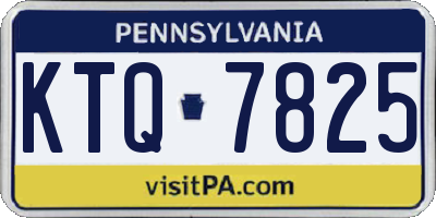 PA license plate KTQ7825