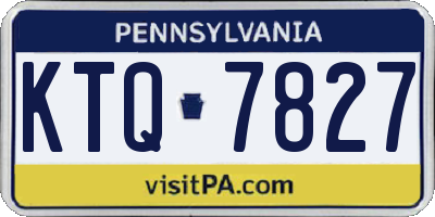 PA license plate KTQ7827