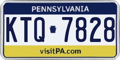 PA license plate KTQ7828