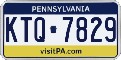 PA license plate KTQ7829