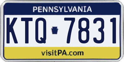 PA license plate KTQ7831