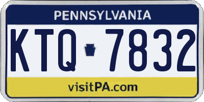 PA license plate KTQ7832