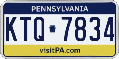 PA license plate KTQ7834