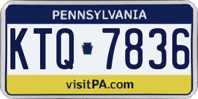 PA license plate KTQ7836