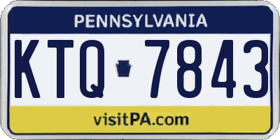 PA license plate KTQ7843