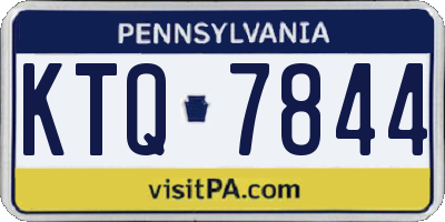 PA license plate KTQ7844