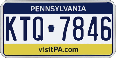 PA license plate KTQ7846