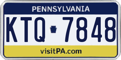 PA license plate KTQ7848