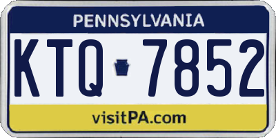PA license plate KTQ7852