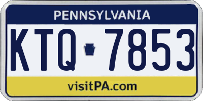 PA license plate KTQ7853