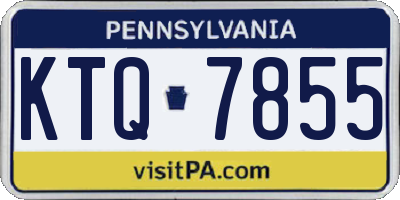 PA license plate KTQ7855