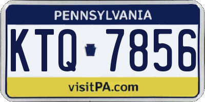 PA license plate KTQ7856