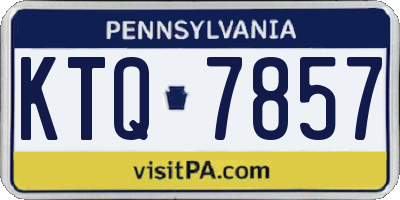 PA license plate KTQ7857