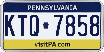 PA license plate KTQ7858