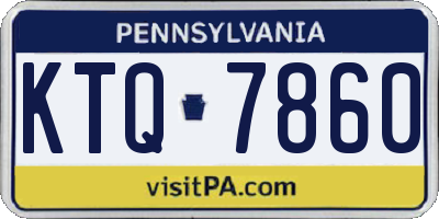 PA license plate KTQ7860